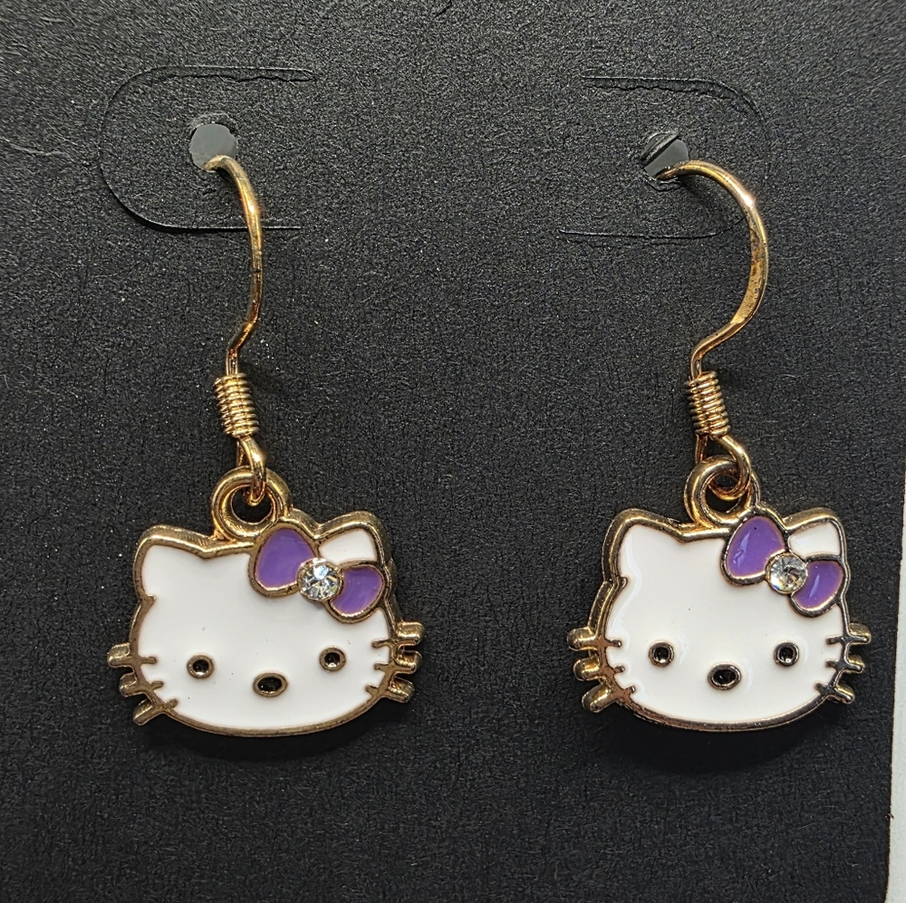 Hello Kitty Purple Bow‎ Earrings Handmade Hypoallergenic BUNDLE to Save